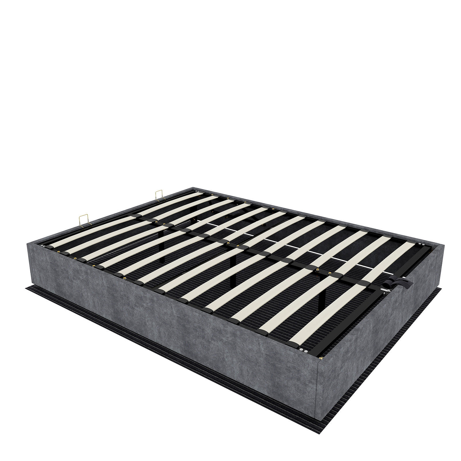 STAURAUMBETT 140/200 cm DE-35444 mit Gaslift Grau - Grau, Metall (140/200cm) - ComfortXL