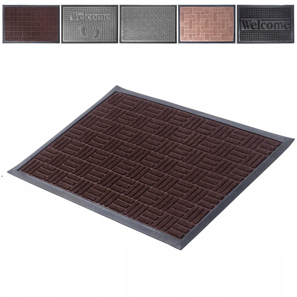 FUSSMATTE 60 x 40 cm, braun - Dunkelbraun, Kunststoff (60/40cm) - KADAX