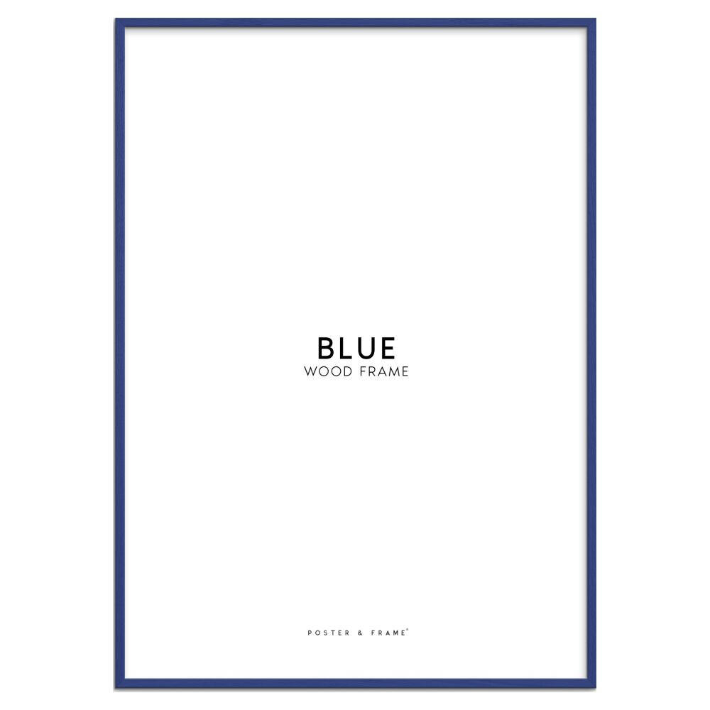 RAHMEN Blaues Holz Acryl - Blau, Holz/Papier (40/50/2cm) - Poster&Frame