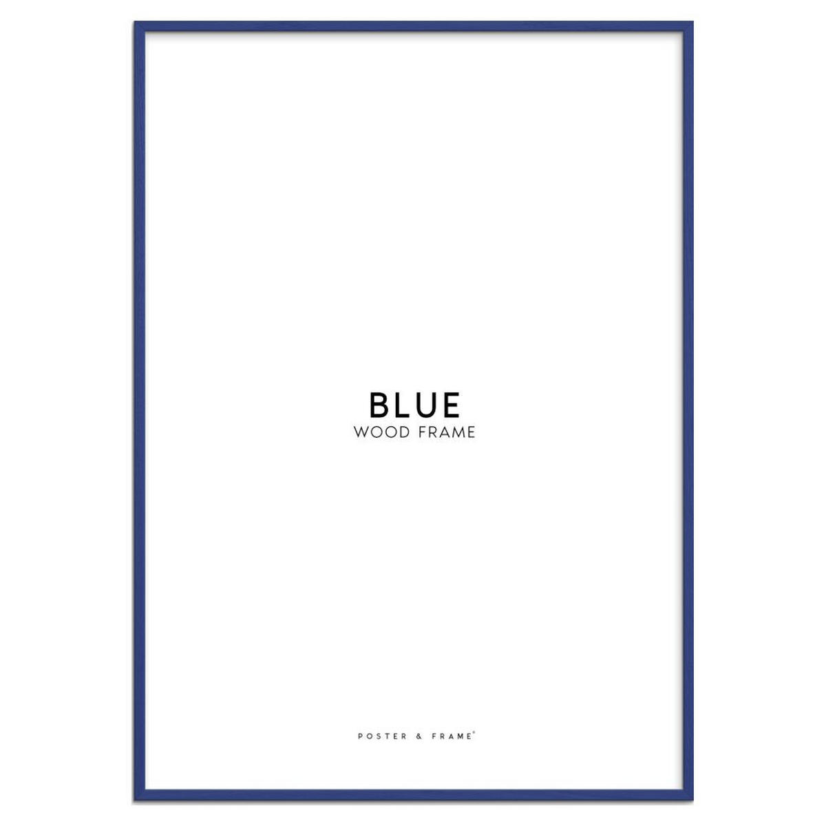RAHMEN Blaues Holz Acryl - Blau, Holz/Papier (40/50/2cm) - Poster&Frame
