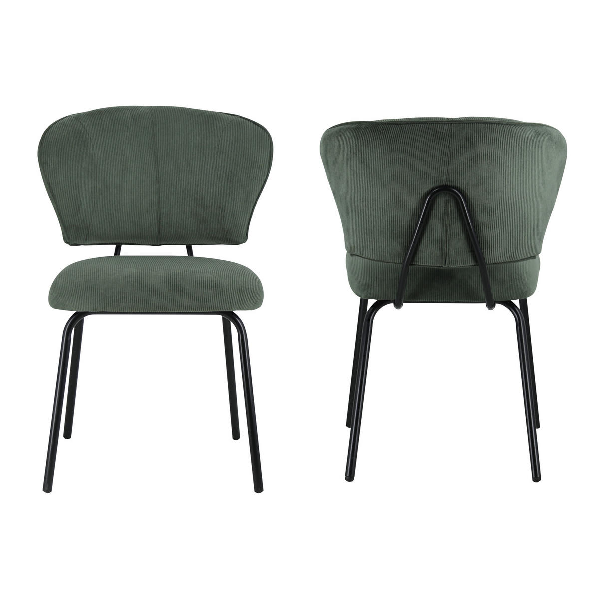 STÜHLE Nilsa Grün 2er-Set - Grün, Textil (53/80/62cm) - Happy Garden