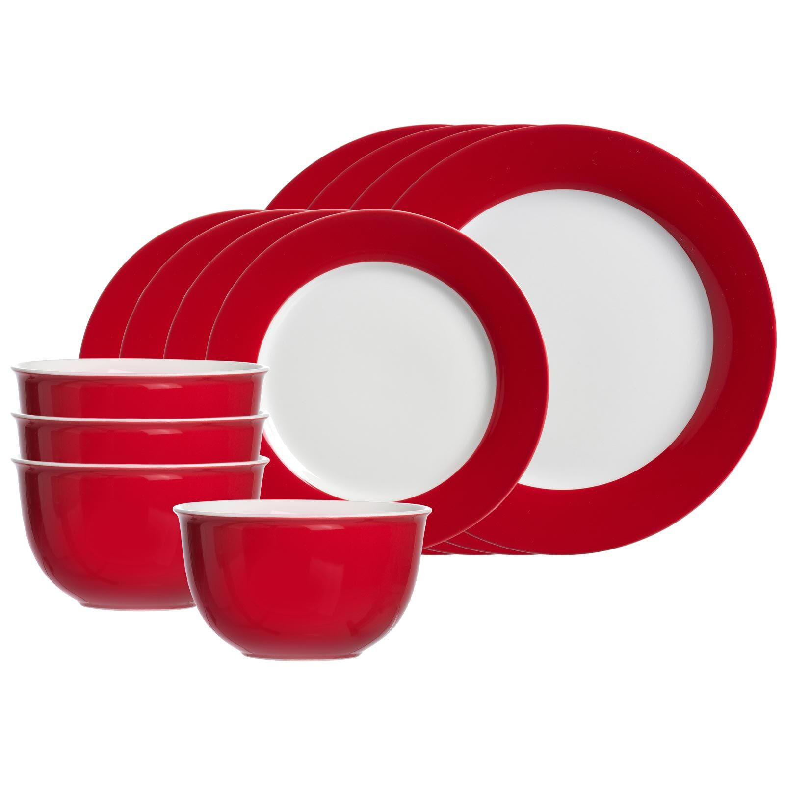 BASIC-SET Doppio Rot 12er Set - Rot, Keramik (1/1/1cm) - Ritzenhoff Breker