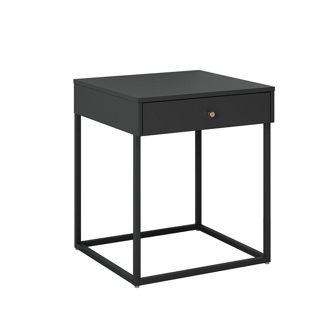 NACHTTISCH Pops Schwarz 41/43/50 cm - Schwarz, Metall (41/50/43cm) - ebuy24