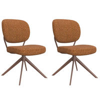 ESSZIMMERSTUHL Geneva Braun 63/49/90 cm 2er-Set - Braun, Textil (49/90/63cm) - LABEL51