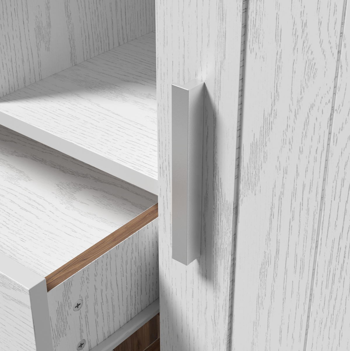 KOMMODE aus Spanplatte 140x40x79,5cm in Weiß mit Soft-Close - Weiß, Holzwerkstoff (140/79.5/40cm) - Modfu
