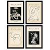 POSTER Set mit 4 Picasso Noir Tristeza Sammlung A3 Rahmenlos - Klar, Papier (29.7/3cm) - Nacnic