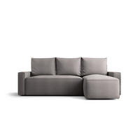 ECKSOFA mit Schlaffunktion SAVIO Curio 83 Rechts - Grau, Textil (232/140cm) - Bedante