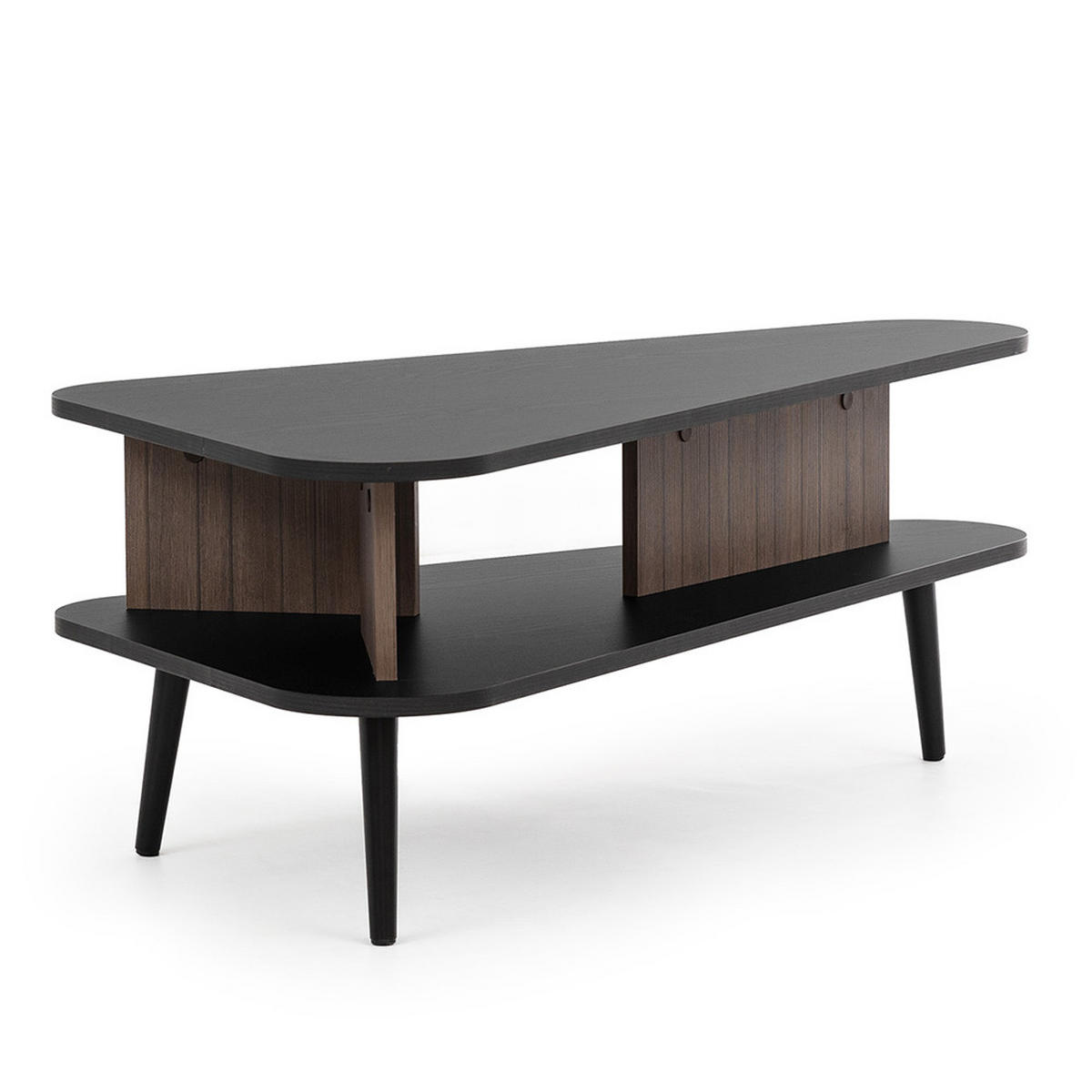 WOHNZIMMER-SET 4-TLG. Pretoria-132 - Braun, Holzwerkstoff (410/190/57cm) - Lomado