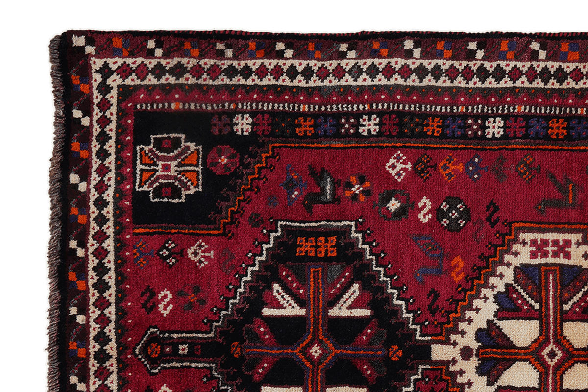 TEPPICH Gashgai Rot 168/113 cm Schurwolle - Rot, Textil (113/168cm) - Looma