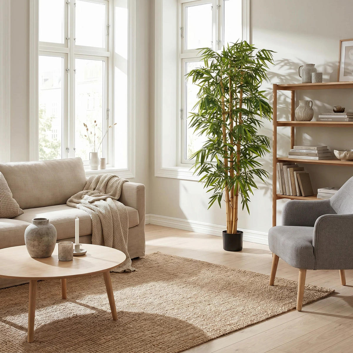 KUNSTBAUM Künstlicher Bambus – Kenai 150 cm - Grün, Kunststoff (150cm) - aplanta