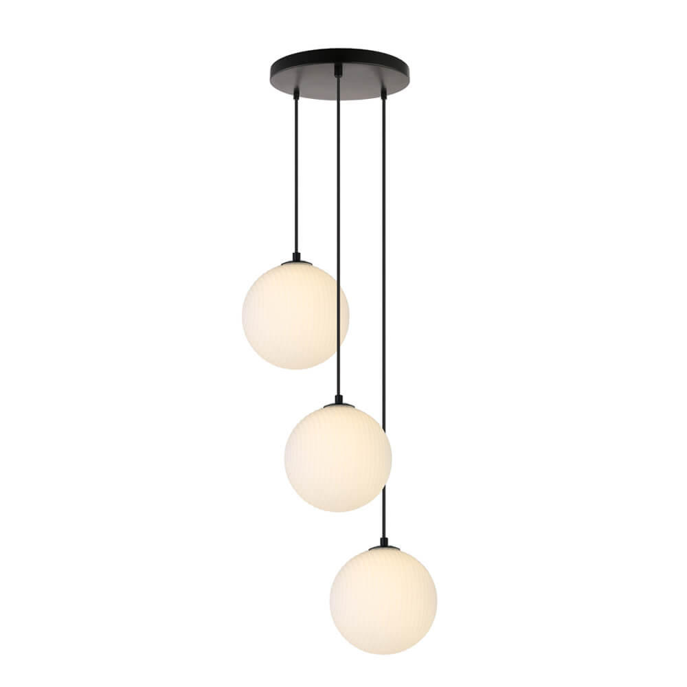 HÄNGELEUCHTE SUNA - Weiß, 3-flammig - Weiß, Glas (38.5/38.5/200cm) - Home Deluxe
