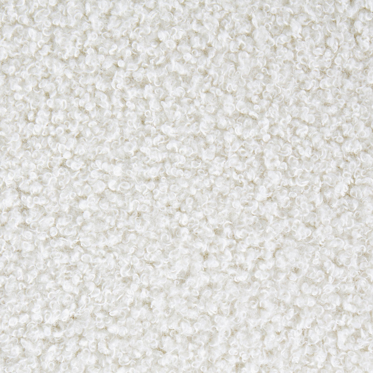 POUF Bouclé Weiß Kansas - Weiß, Textil (38/39/38cm) - Beliani