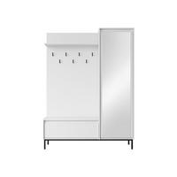 GARDEROBE-SET Ozmi 1D1K - Schwarz/Weiß, Holzwerkstoff/Metall (135/180/40cm) - MIRJAN24