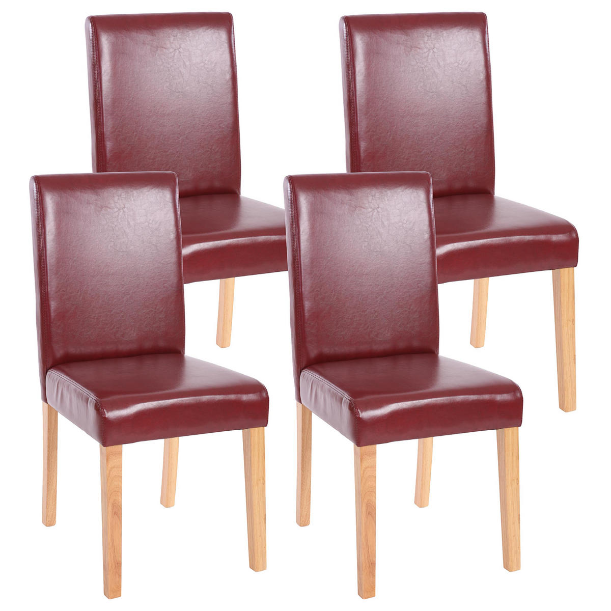 ESSZIMMERSTUHL Bordeaux 4er-Set - Bordeaux, Textil (43/90/56cm) - MCW