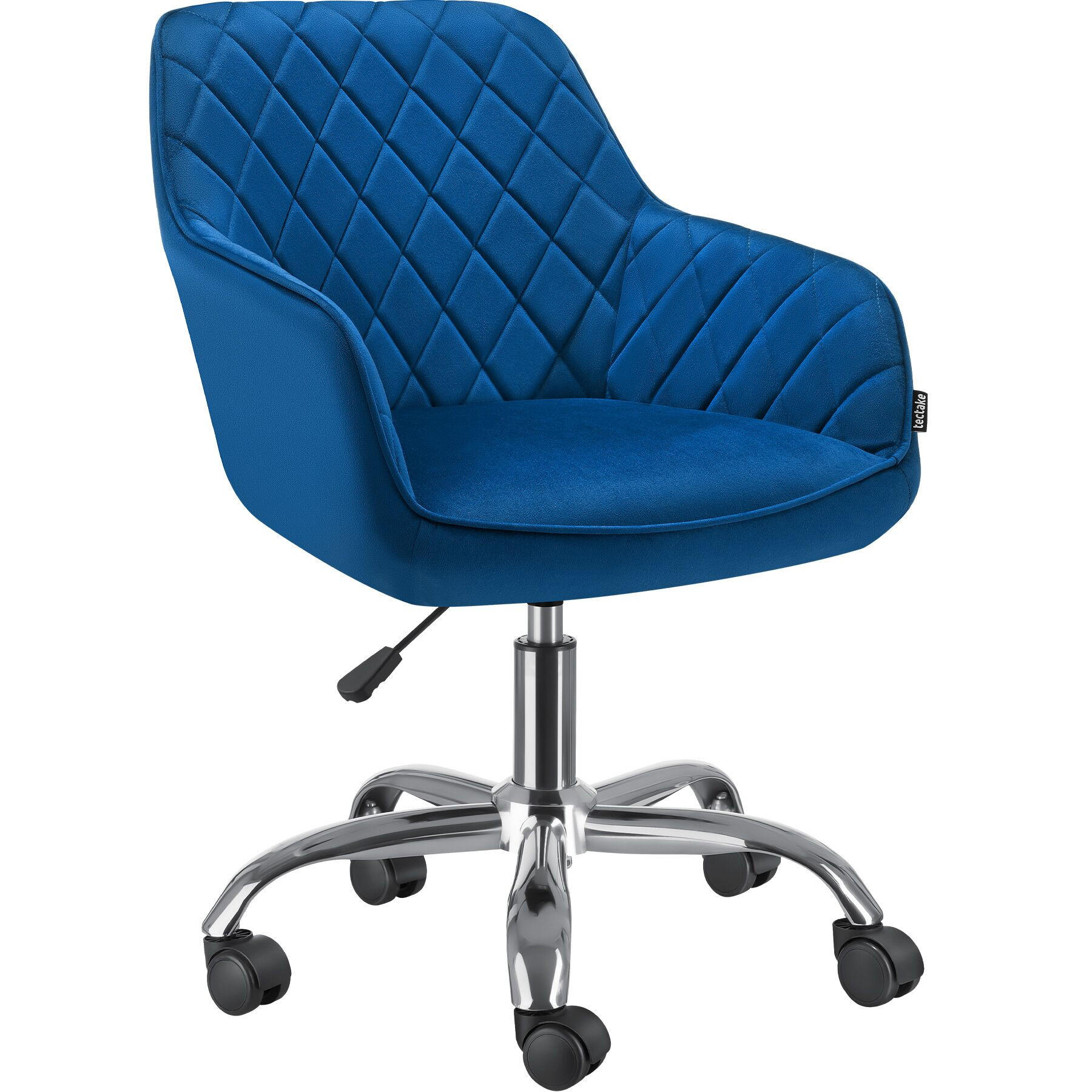 tectake Drehstuhl Blau 57x91x60 cm