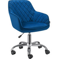DREHSTUHL Nancy, 57 x 60 x 82 – 91 cm, Belastbarkeit 150 kg, blau - Blau, Kunststoff (57/91/60cm) - tectake
