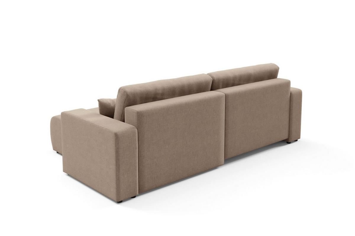 ECKSOFA Augusto - Beige, Holzwerkstoff/Textil (244/149cm) - Fun Möbel
