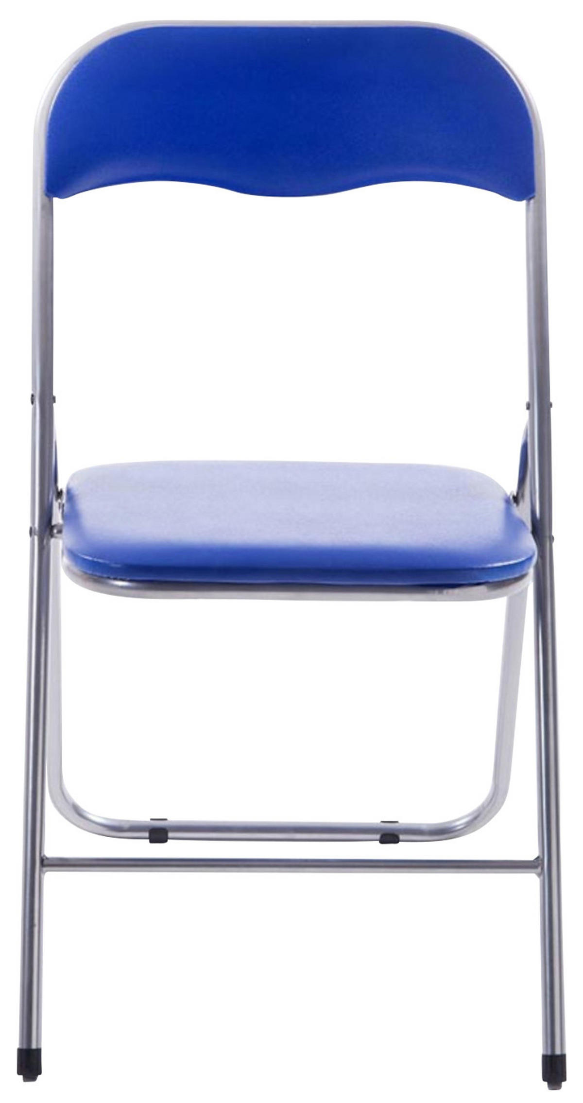 KLAPPSTUHL 2er Set Kunststoff blau/silber - Blau/Silberfarben, Kunststoff/Textil (45/78/45cm) - CLP
