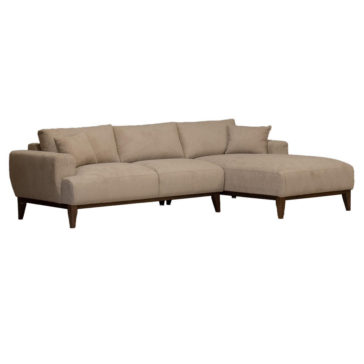 Giga Meubel Chaiselongue Taupe 270x66x165 cm