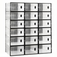 AUFBEWAHRUNGSBOXEN Schwarz Transparent 18er-Set 75/35,5/111,5 cm - Schwarz, Kunststoff (75/111.5/35.5cm) - PANGIVO