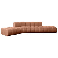 ECKSOFA modulares Sofa Solven-L1 - 380x174x70 cm Apricot - Koralle, Holzwerkstoff/Textil (380/174cm) - ALTDECOR