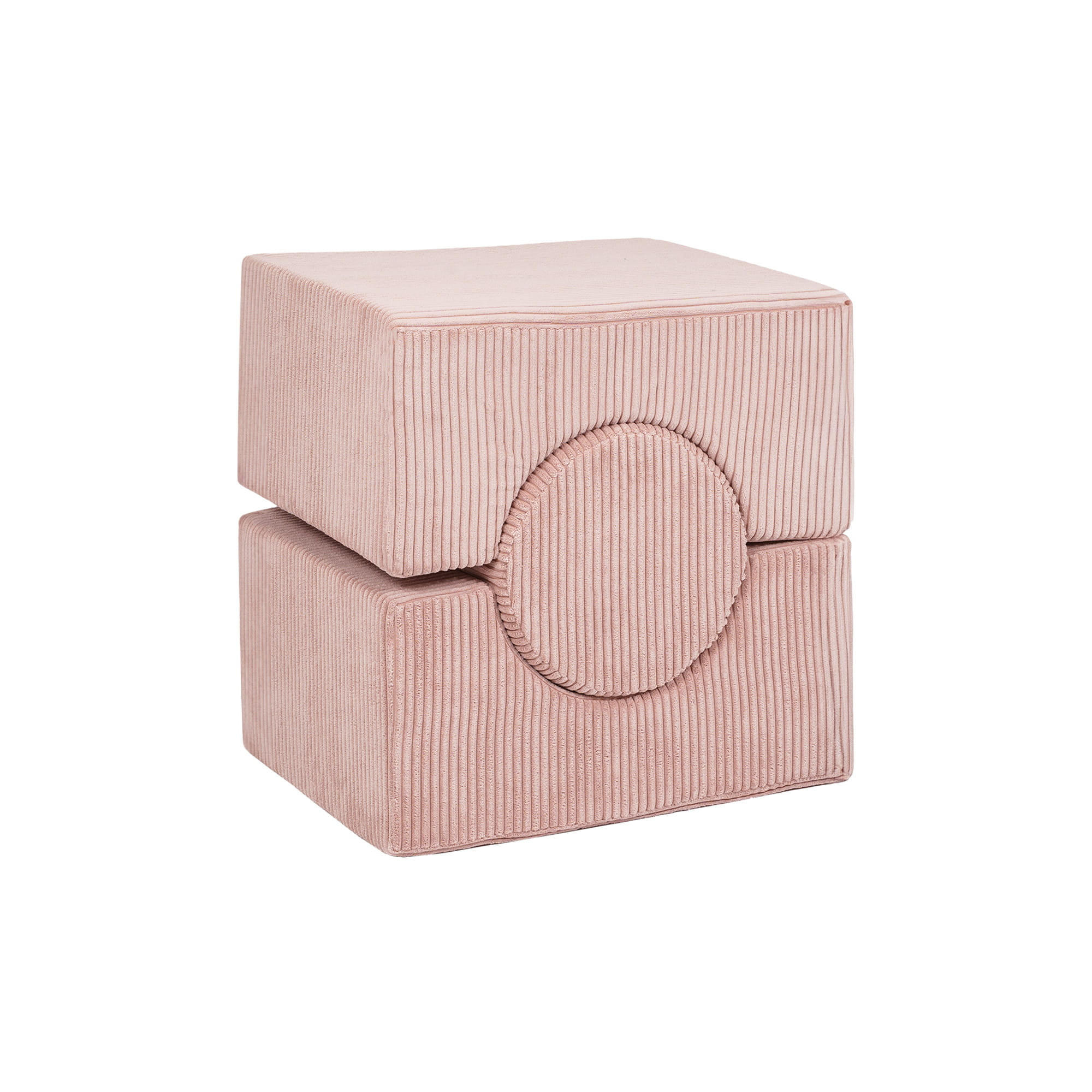 SCHAUMSTOFF-BAUSTEINE für Kinder, Shape, Cord, Puderrosa - Hellrosa, Textil (45/30/55cm) - MeowBaby