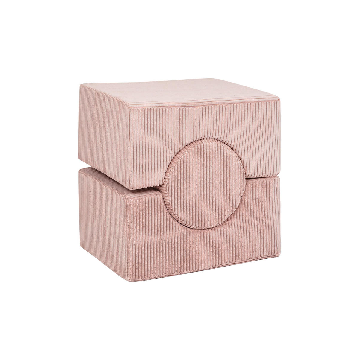 SCHAUMSTOFF-BAUSTEINE für Kinder, Shape, Cord, Puderrosa - Hellrosa, Textil (45/30/55cm) - MeowBaby