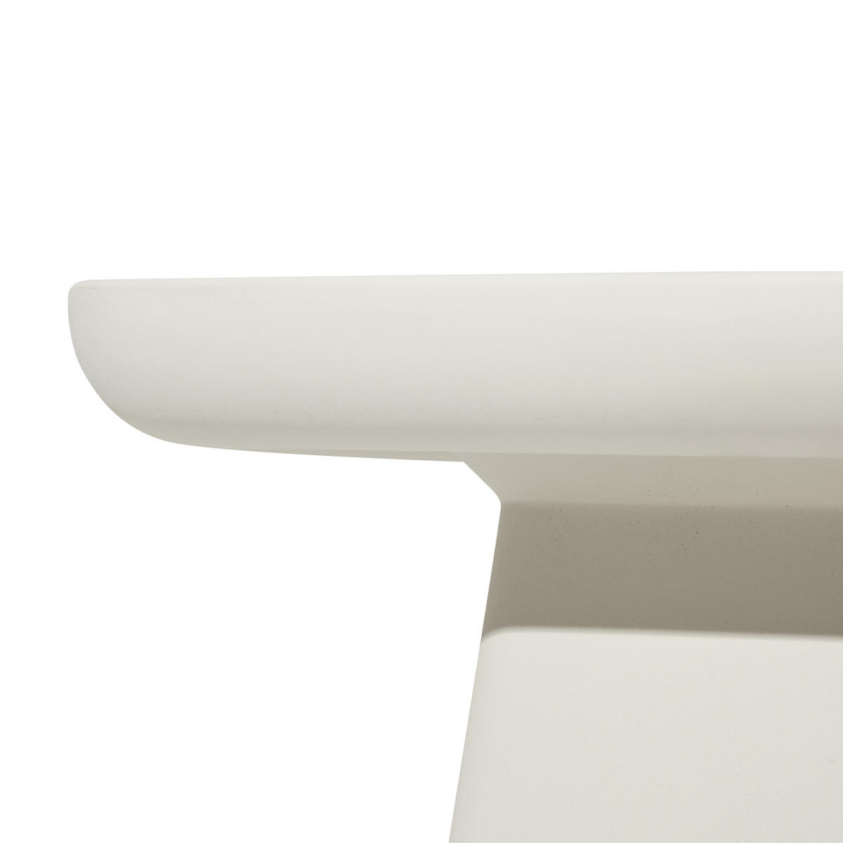 BEISTELLTISCH HORIZON 40/40/51 cm Beton, Weiß quadratisch - Weiß, Naturmaterialien (40/40/51cm) - Elementi