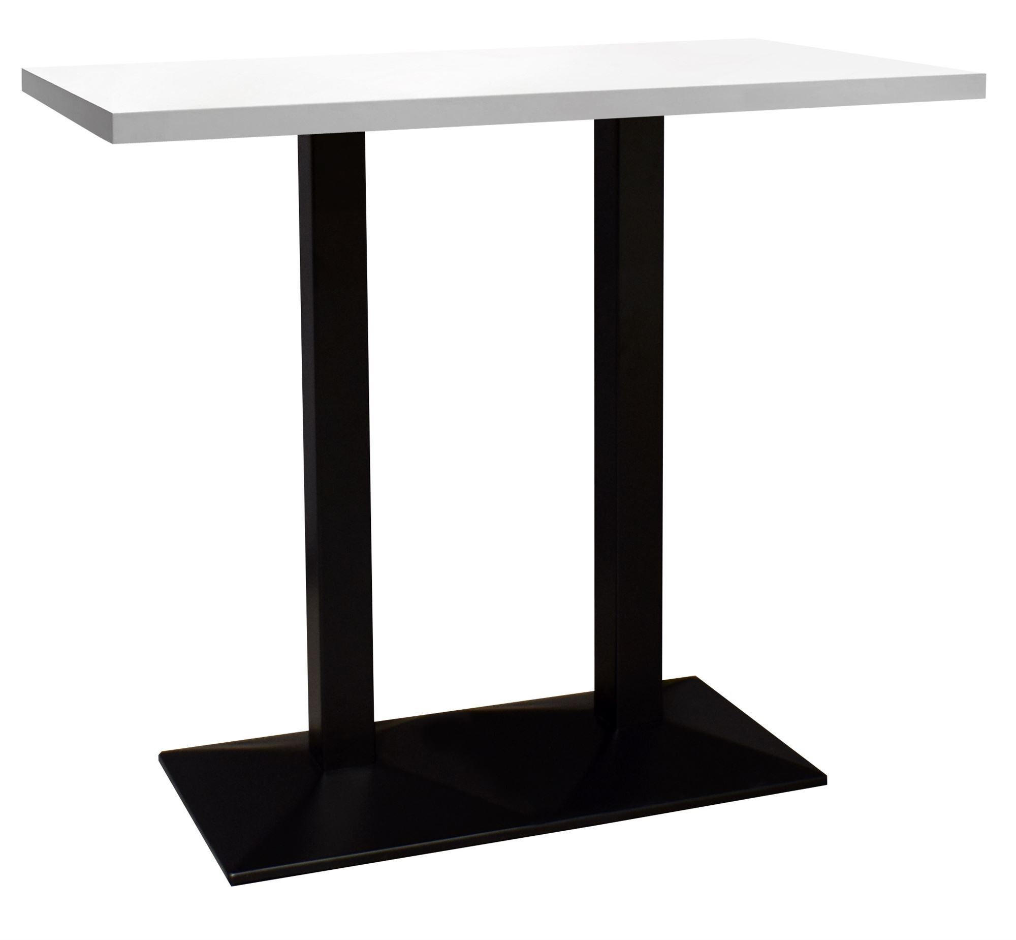 BISTROTISCH Efthimia 120x70x75 schwarz matt/weiß matt lack - Weiß, Metall (70/75/120cm) - 58aufmkessel