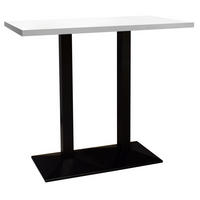 BISTROTISCH Eimile 120x50x75 schwarz matt/weiß matt lack - Weiß, Metall (50/75/120cm) - 58aufmkessel