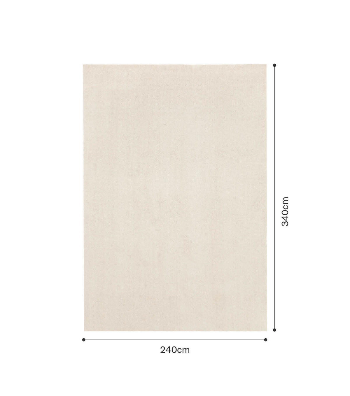 INDOORTEPPICH Barefoot - Creme, Kunststoff (240/340cm) - Mokebo