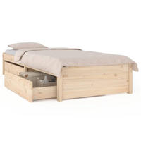 BETT Kirkland 80.5/195.5 cm - Braun, Holz (80/190cm) - Nettlife
