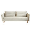 SCHLAFSOFA Ummo Graubeige Velours - Greige/Goldfarben, Textil/Metall (230/88/90cm) - Selsey