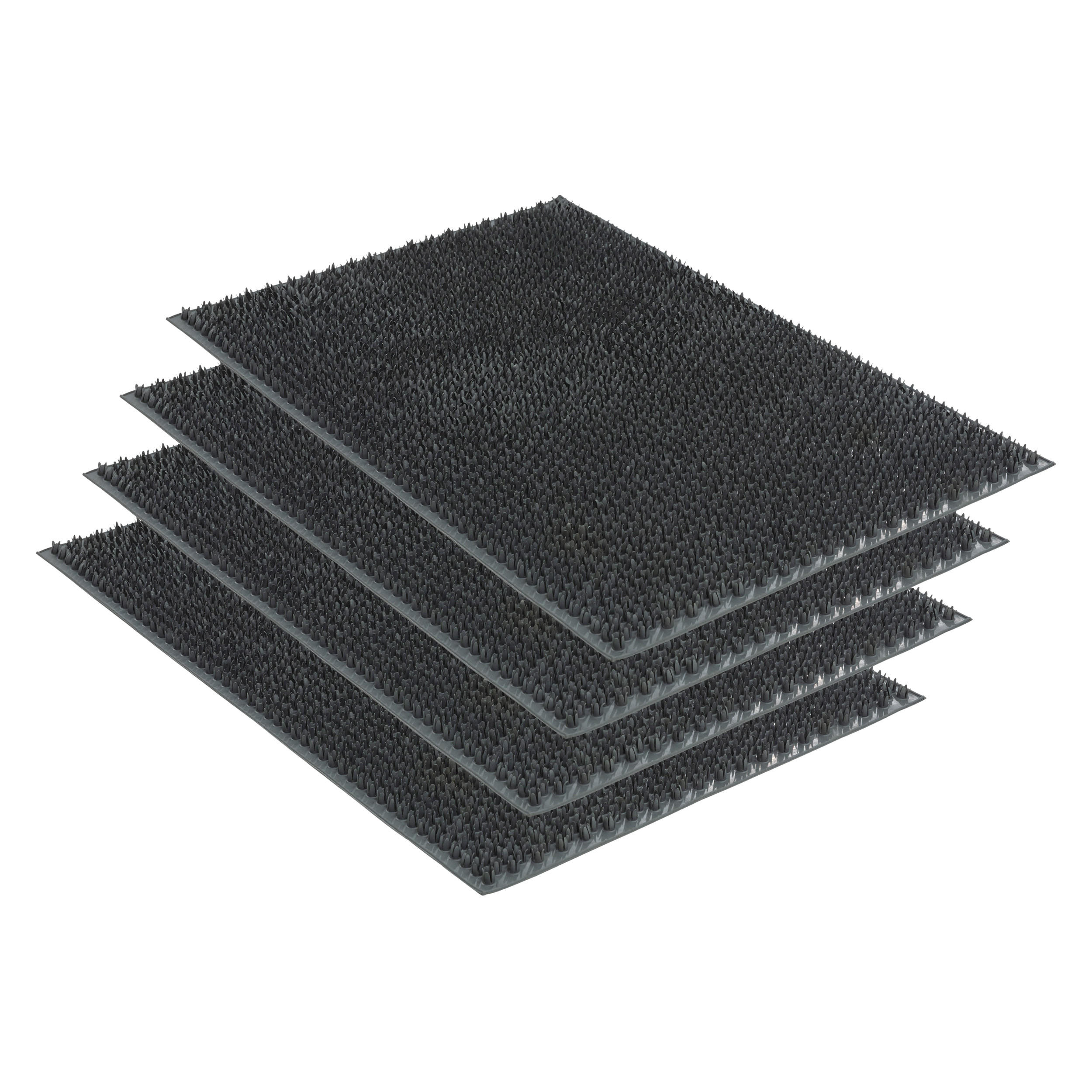 FUSSMATTE FÜR AUßEN ZOE 4ER SET - Grau, Textil (40/60cm) - Astra