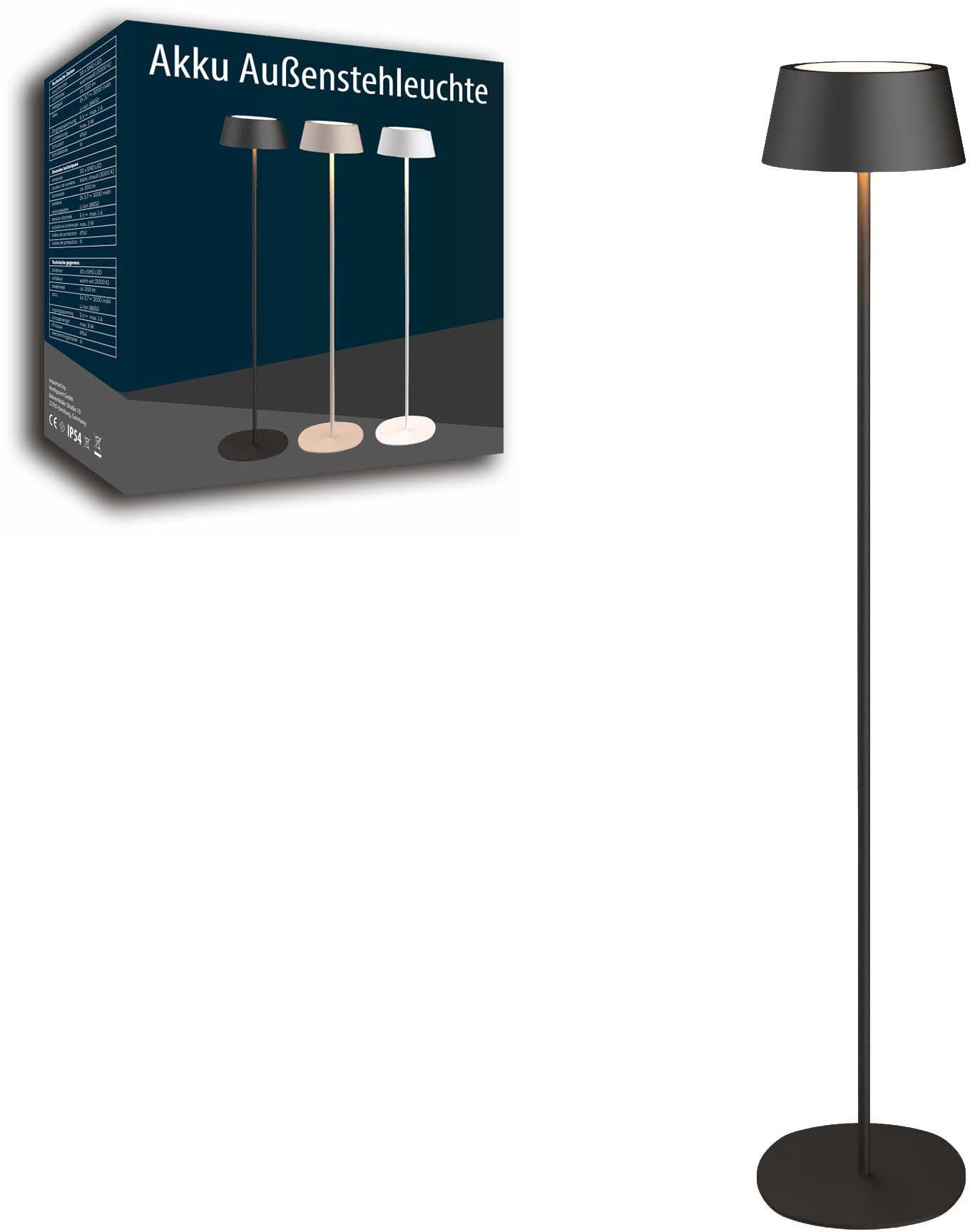 LED-STEHLEUCHTE 23cm Höhe bis zu 120cm Metall schwarz - Schwarz, Metall (23/23/120cm) - Northpoint