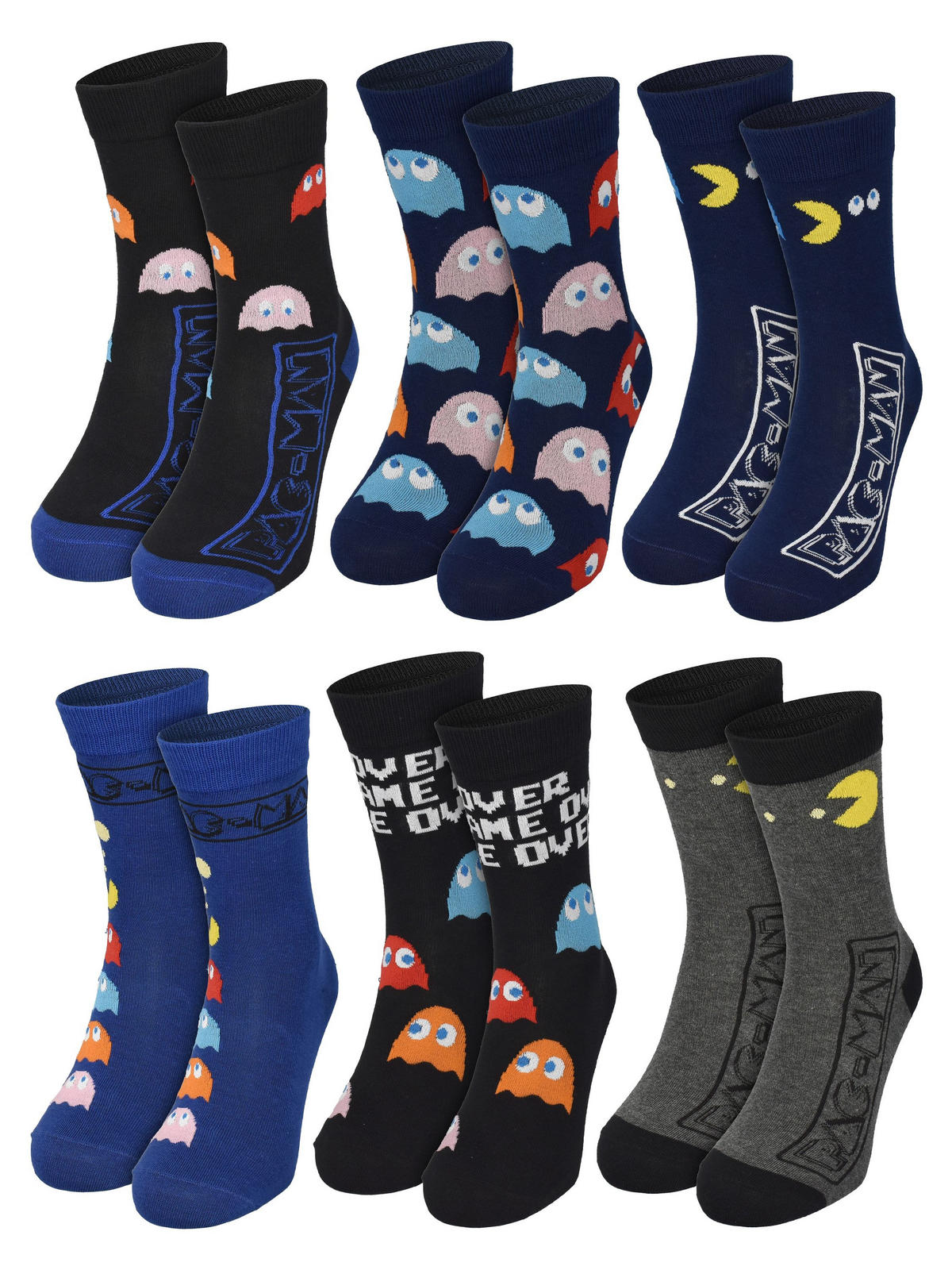 ADVENTSKALENDER Pac-Man mit 12 Paar Socken Größe 40-45 - Multicolor, Textil (37/5/26.5cm) - United Labels