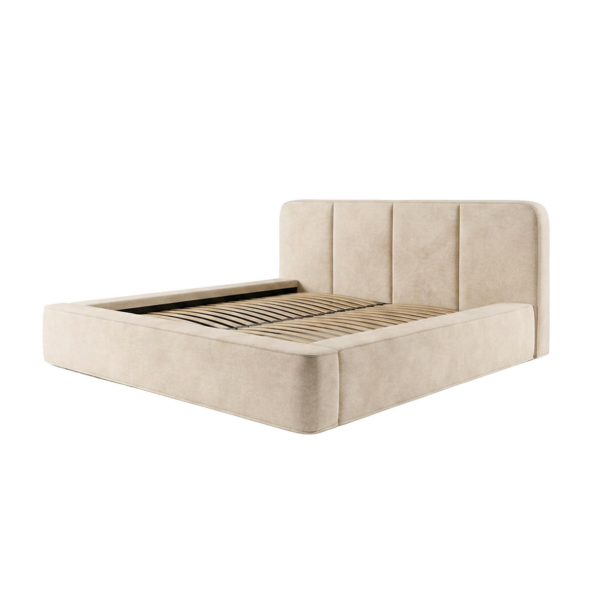 POLSTERBETT RANDELA 160x200 cm, Creme - Creme, Textil (200/160cm) - Fedve