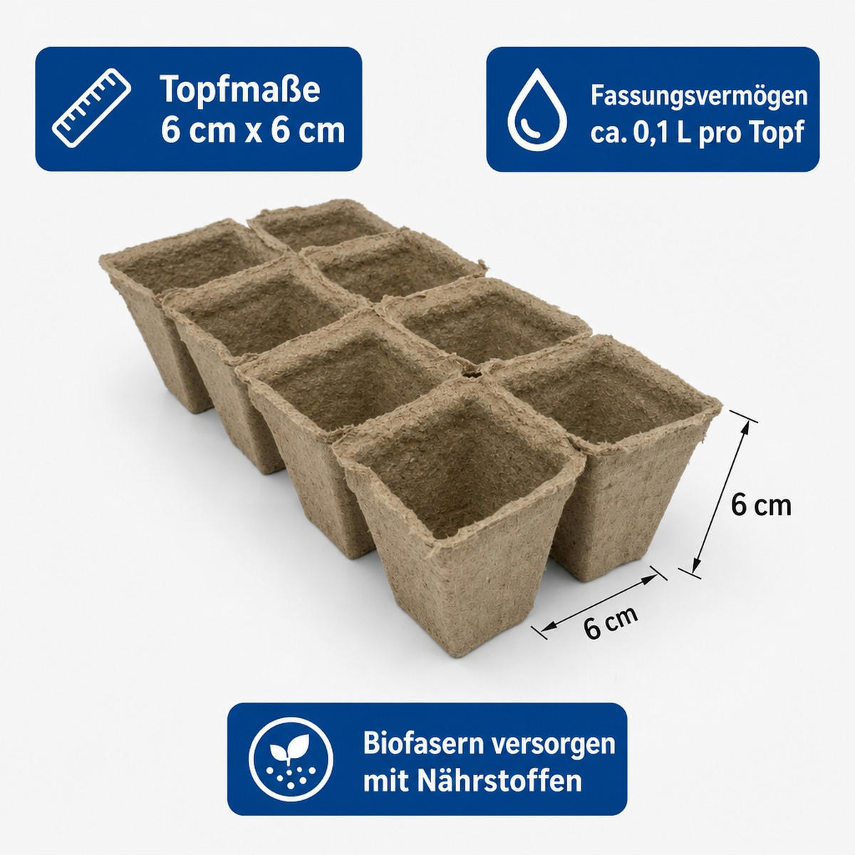 ANZUCHTPLATTEN - Braun, Naturmaterialien (15cm) - KLASEBO