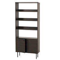 BÜCHERREGAL Dunkelbraun - Dunkelbraun, Metall (80/200/30cm) - MCW