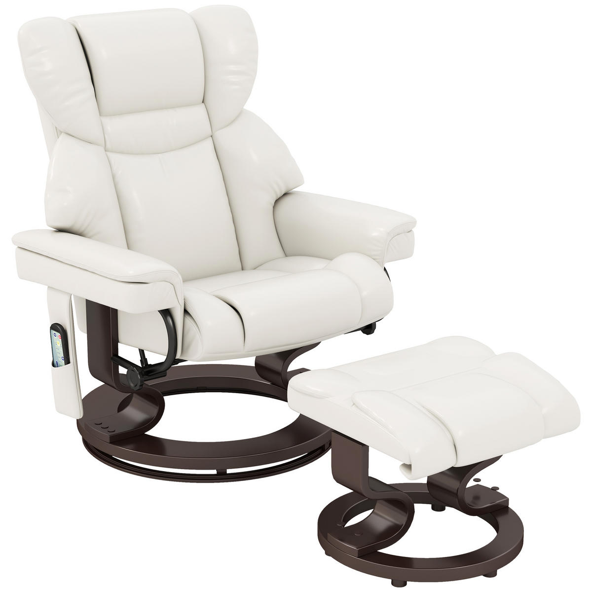 MASSAGESESSEL DE-06389 360° drehbar, 10 Massagepunkte, 145° neigbar Cremeweiß - Creme, Metall (82/101/79cm) - ComfortXL