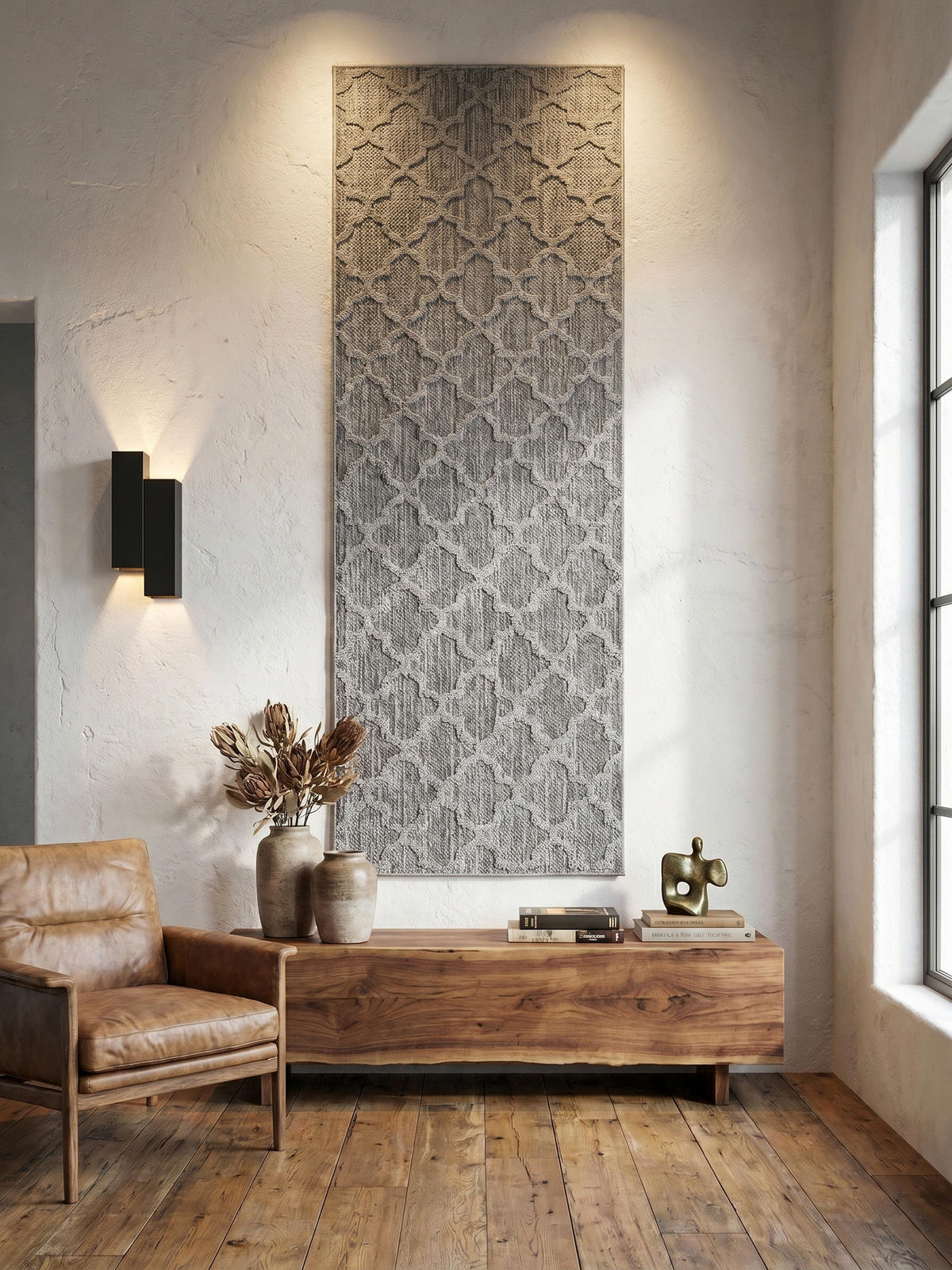 TEPPICH Outdoor IMST in Grau, im Skandi-Stil, 80 x 250 cm - Grau, Textil (250/80cm) - KADIMA DESIGN