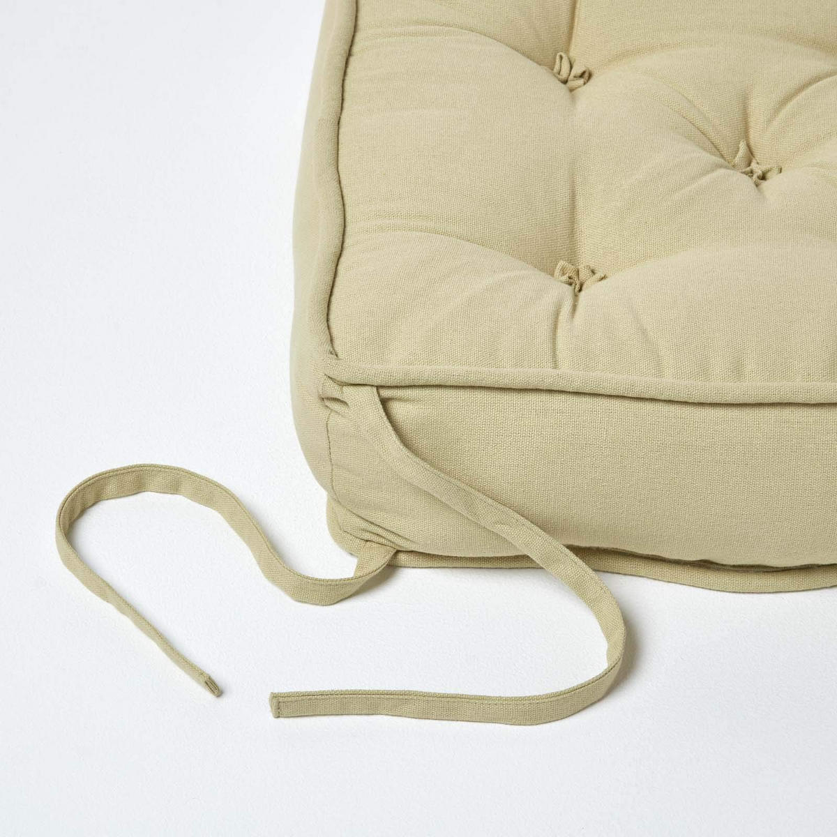 SITZKISSEN hellgrün 40/40/10 cm – Stuhlkissen Baumwolle - Hellgrün, Textil (40/40/10cm) - Homescapes