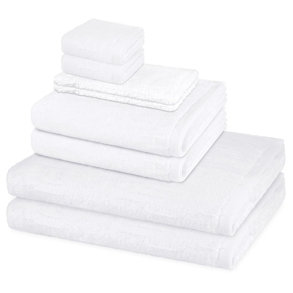 FROTTIERSET Premium 8-teilig - Weiß, Textil (50/100cm) - Ross