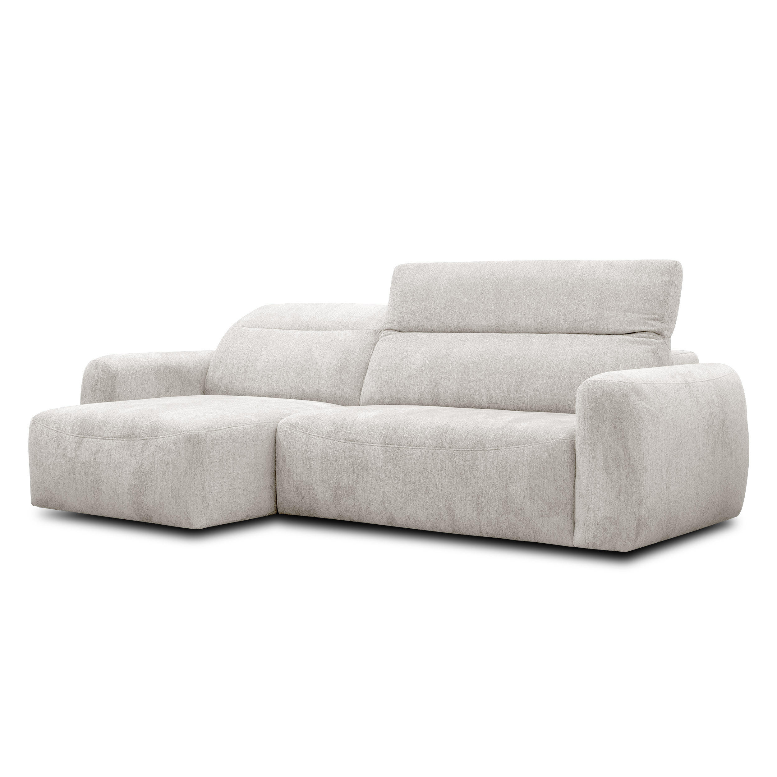 ECKSOFA NERO 4-Sitzer, ecru - Ecru/Schwarz, Holz/Textil (272/81/159cm) - Courtois Laville