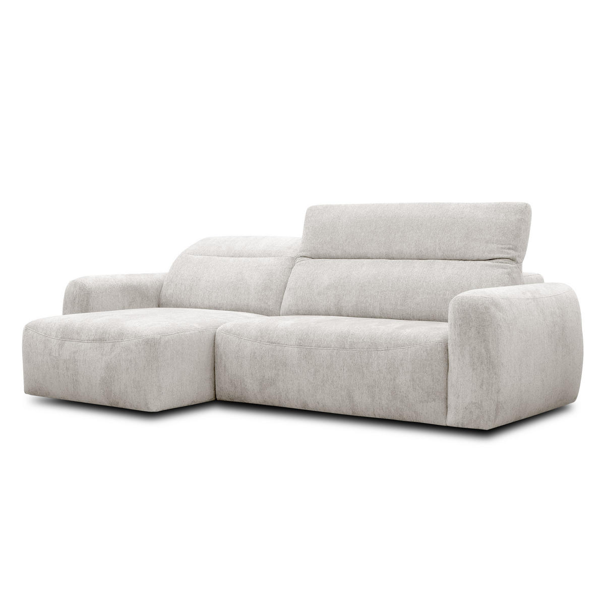 ECKSOFA NERO 4-Sitzer, ecru - Ecru/Schwarz, Holz/Textil (272/81/159cm) - Courtois Laville