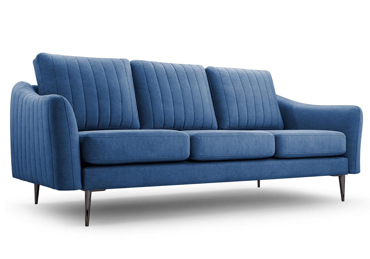 SOFA Cori 3 Blau Cloud 74 - Blau, Textil (206/90/90cm) - imoebel24