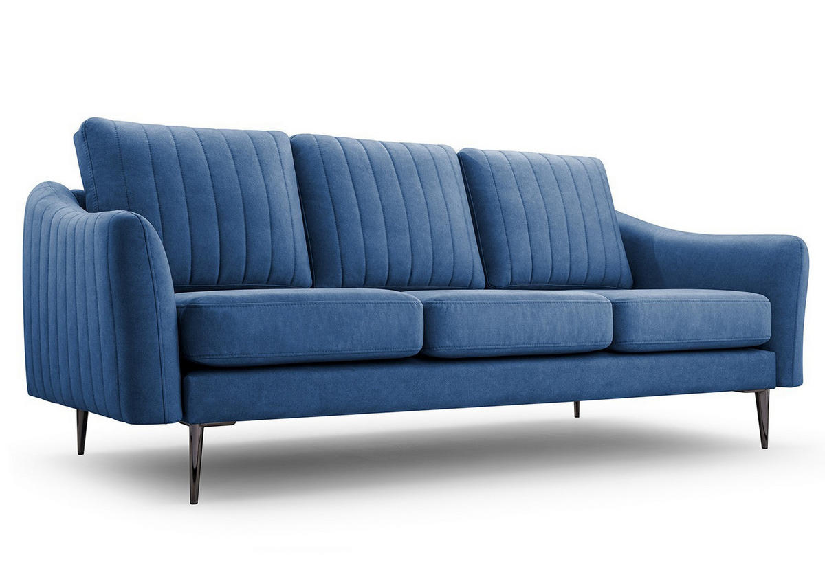 SOFA Cori 3 Blau Cloud 74 - Blau, Textil (206/90/90cm) - imoebel24