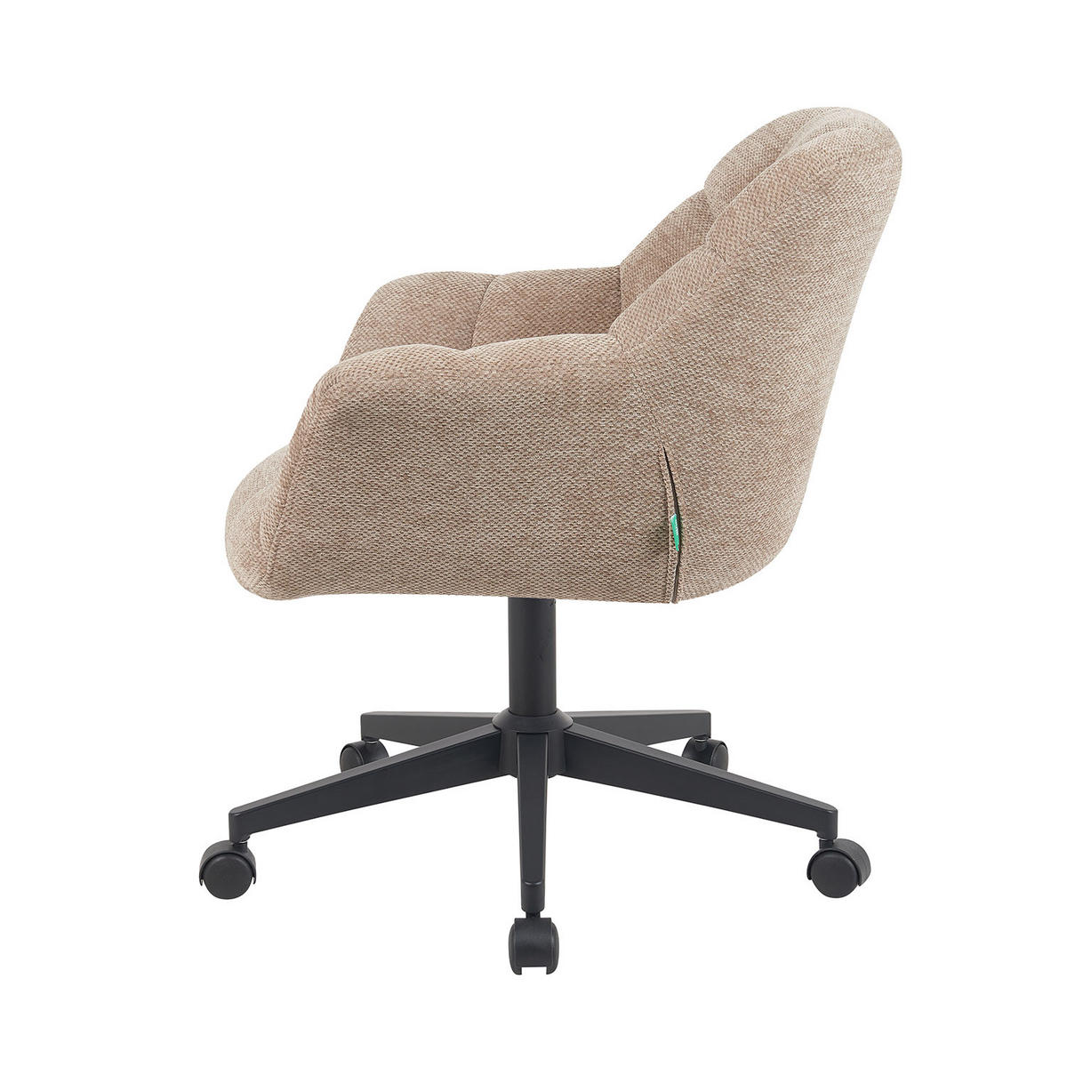 BÜROSTUHL Mika-Nuri - Beige/Schwarz, Textil/Metall (65/78/66cm) - DUBI Möbel