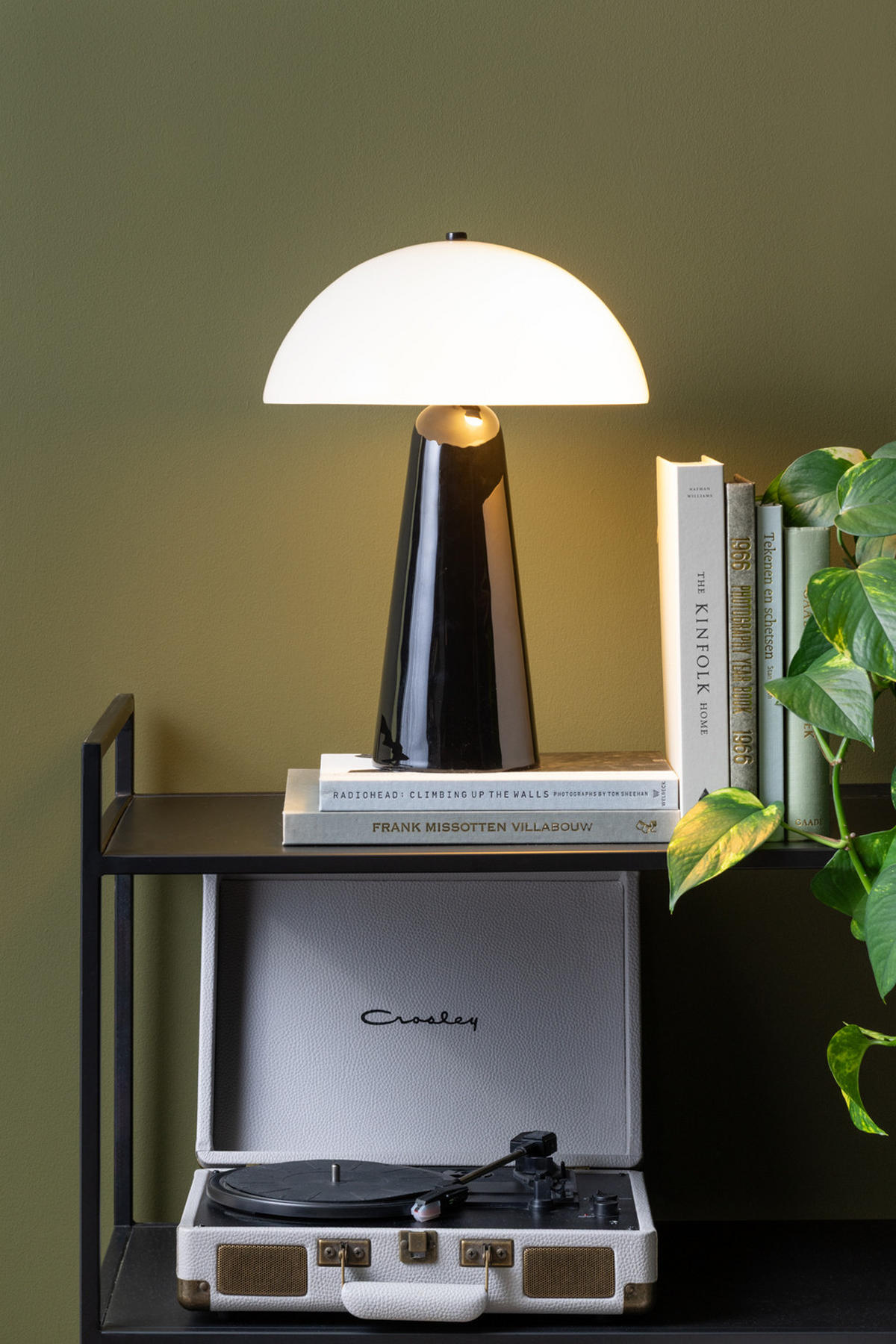 TISCHLAMPE Vidrio Centro Schwarz 30/30/42 cm - Schwarz, Metall (30/30/42cm) - Leitmotiv