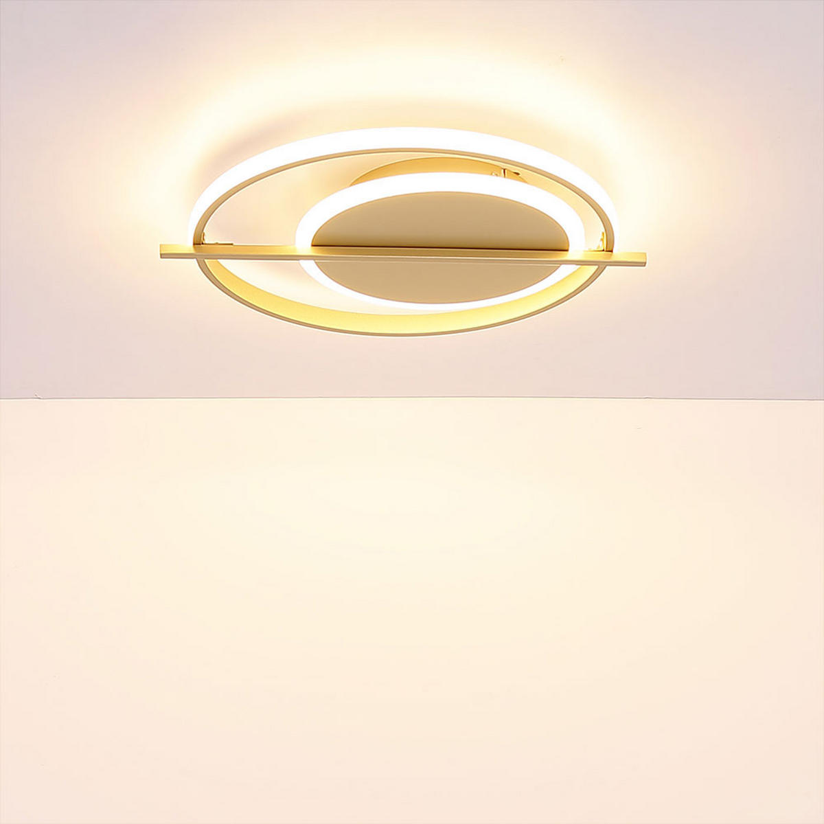 LED DECKENLEUCHTE Metall Goldfarben - Goldfarben, Metall (40/36/5cm) - Globo Lighting